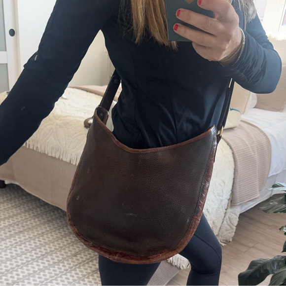 Brahmin Rich Brown Leather Hobo Bag - Picture 4 of 16